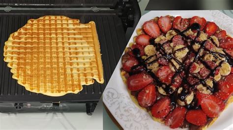 waffle yapılışı tost makinesinde